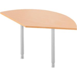Ansatztisch, 135°, B 800 x T 800 mm, Buche/weißalu
