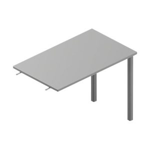 Ansatztisch ARLON-OFFICE, B 1000 x T 600 x H 730 mm, lichtgrau