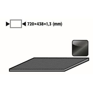 Antirutschmatte für asecos Sicherheitsschränke der UB90 und UB30 Serie, schwarz, B 720 x T 438 x H 1,3 mm