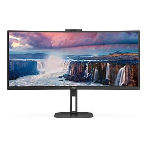 AOC Value-line CU34V5CW/BK – V5 series – LED-Monitor – gebogen – 86.4 cm (34′) – 3440 x 1440 WQHD @ 100 Hz AOC Value-line CU34V5CW/BK – V5 series – LED-Monitor – gebogen – 86.4 cm (34′) – 3440 x 1440 WQHD @ 100 Hz
