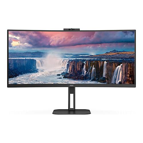 AOC Value-line CU34V5CW/BK - V5 series - LED-Monitor - gebogen - 86.4 cm (34') - 3440 x 1440 WQHD @ 100 Hz