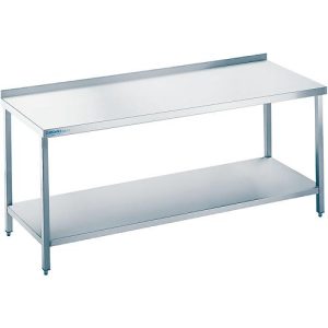 Arbeitstisch aus Edelstahl mit Bodenablage, 850 x 700 x 1400 mm Arbeitstisch aus Edelstahl mit Bodenablage, 850 x 700 x 1400 mm
