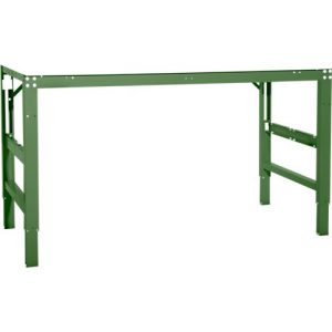 Arbeitstisch Ergo, Elektro-Hydraulik, Platte Melamin, 2500 x 800 mm, resedagrün
