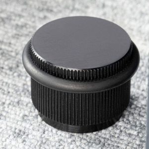 Viefe Bodentürpuffer ARPA aus Aluminium, Ø 45 mm, Schwarz gebürstet