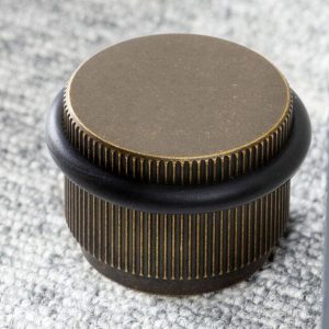 Viefe Bodentürpuffer ARPA aus Aluminium, Ø 45 mm, Messing antik