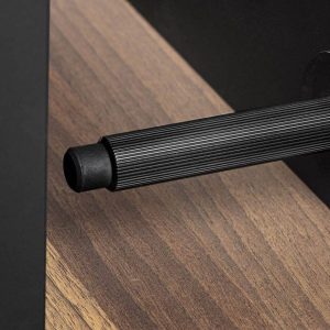 Viefe Wandtürpuffer ARPA WALL aus Aluminium, 100 mm, Schwarz gebürstet
