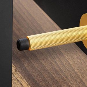 Viefe Wandtürpuffer ARPA WALL aus Aluminium, 100 mm, Messing dunkel gebürstet