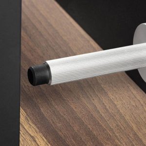 Viefe Wandtürpuffer ARPA WALL aus Aluminium, 100 mm, Edelstahl-Optik