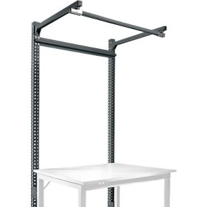 Aufbauportal m. Ausleger, Grundtisch STANDARD Arbeitstisch/Werkbank UNIVERSAL/PROFI, 1250 mm, anthrazit
