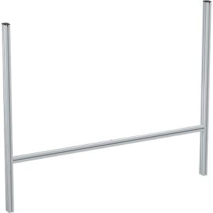 Aufbauprofileset für Treston QuatreX, ESD-leitfähig, B 1489 x T 55 x H 1200, lichtgrau RAL 7035