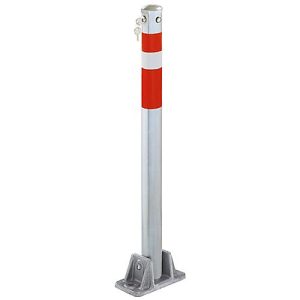 Auto-Parkpfosten, Oberteil rot/weiß, verschiedenschließend