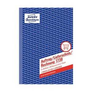 Avery Zweckform Auftrag Lieferschein Rechnung Nr. 1739 Avery Zweckform Auftrag Lieferschein Rechnung Nr. 1739