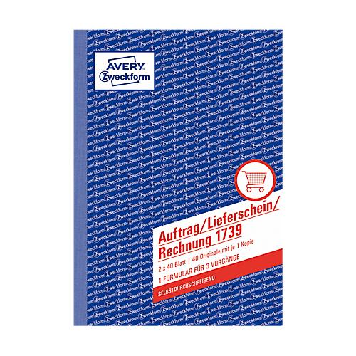 Avery Zweckform Auftrag Lieferschein Rechnung Nr. 1739