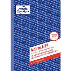 Avery Zweckform Auftragsformulare Nr. 1726 Avery Zweckform Auftragsformulare Nr. 1726