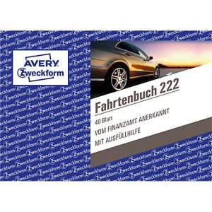 AVERY® Zweckform Fahrtenbuch Nr. 222, A6 Querformat, 56 Blatt, 1 Stück
