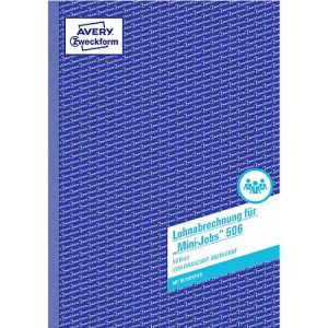 AVERY® Zweckform Lohnabrechnung für geringfügig Beschäftigte Nr. 506 AVERY® Zweckform Lohnabrechnung für geringfügig Beschäftigte Nr. 506