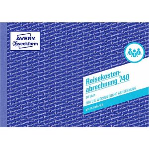 Avery Zweckform Reisekostenabrechnung Nr. 740 Avery Zweckform Reisekostenabrechnung Nr. 740