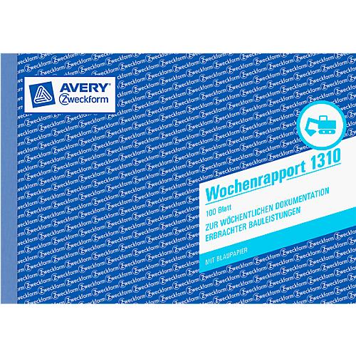 AVERY® Zweckform Wochenrapport, 2 Blatt Nr. 1310