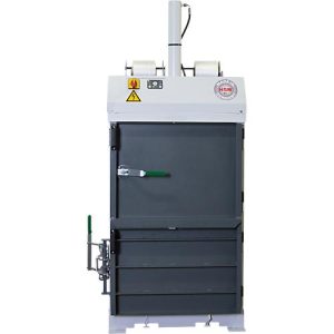 Ballenpresse HSM V-Press 503 eco, 2 vertikale Umreifungen, geeignet für Ballenentnahmewagen, Presskraft 30 kN, Kniehebelverschluss
