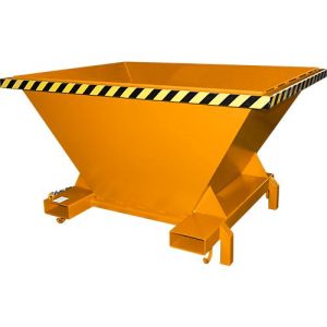 Bauer SBT Befülltrichter, Stahlblech, Stützfüße, Einfahrtaschen, lackiert, L 1320 x B 1710 x H 990 mm, gelborange RAL 2000