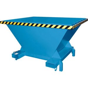 Bauer SBT Befülltrichter, Stahlblech, Stützfüße, Einfahrtaschen, lackiert, L 1320 x B 1710 x H 990 mm, lichtblau RAL 5012