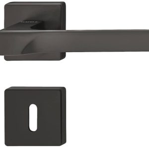 Häfele Drückergarnitur LDH 3205 aus Metall, Schwarz matt, BB – Buntbart