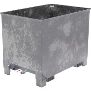 Behälter für Routenzüge Typ CS 80, 3-fach stapelbar, Inhalt 0,8 m³, bis 1000 kg, verzinkt