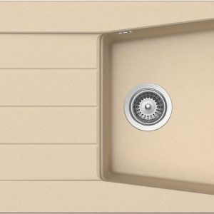 Häfele Aufbauspüle AS02S mit kleinem Becken 860 x 500 mm, beige