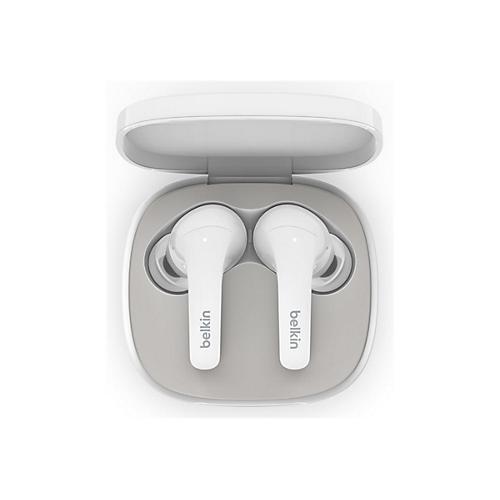 Belkin SoundForm Flow - True Wireless-Kopfhörer mit Mikrofon - im Ohr - Bluetooth - aktive Rauschunterdrückung - weiß