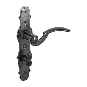 Lienbacher Türdrücker-Garnitur BERN aus Schmiedeeisen DIN 72 & 92, WC 78 mm