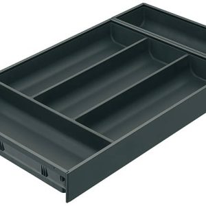 BLUM Besteckeinsatz AMBIA LINE Stahldesign für Blum Legrabox Höhe M und K, Nennlänge 500 mm / Einsatz und Rahmen oriongrau