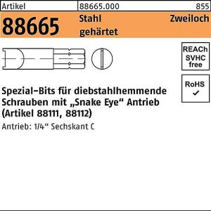Bit R 88665, Zweiloch, M 6