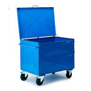 Blechkastenwagen mit Deckel, 990 x 680 mm Blechkastenwagen mit Deckel, 990 x 680 mm