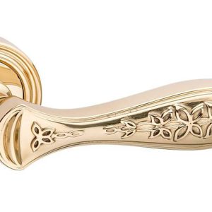Fimet Drückergarnitur BLOSSOM 1378-261 aus Messing, PZ-Profilzylinder – Messing poliert