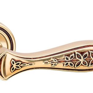 Fimet Drückergarnitur BLOSSOM 1378-261 aus Messing, WC/Bad – Französisches Gold antik