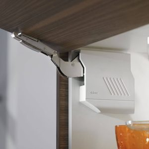 Blum Hochklappbeschlag AVENTOS HK-S TO für Tip-On Öffnungsautomatik Korpushöhe 150 – 400 mm, 20K2B00T – Leistungsfaktor 220-500 – weiß