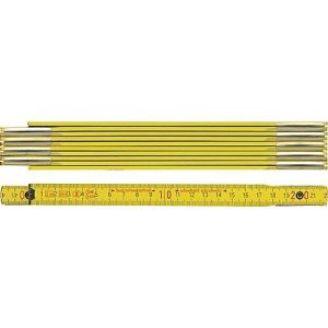 BMI Gliedermaßstab, 2m Länge, Buche, gelb, EG III Genauigkeit, Breite 16mm