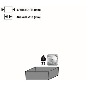 Bodenauffangwanne Stawa-R für asecos Chemikalienschränke der CS Serie, Stahlblech, B 472 x T 483 x H 118 mm, 22 l