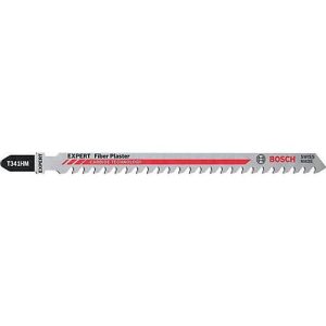 BOSCH Stichsägeblatt T 341 HM, für abrasive Baumaterialien, L 132 mm, Carbide-Technologie, T-Schaft, 3 Stück
