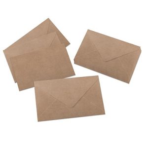 Briefumschläge Sigel ‚Nature‘, C6, 24 Stück, PEFC-zertifiziert, Kraftpapier, braun