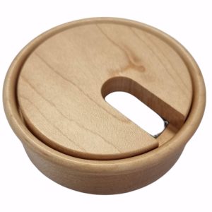 Siso Kabeldurchlass PLAIN aus Holz, Ø 80 mm, Buche klarlackiert