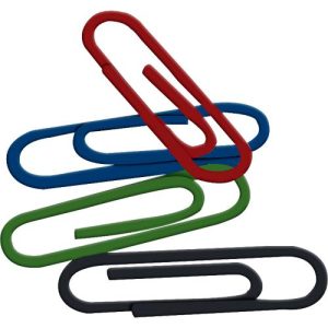 Büroklammern, 26 mm, farbig lackiert, 500 Stück