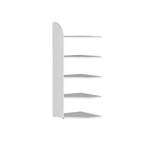 Büroregal Dante®, Eckregalfeld, H 1900 x B 600 mm, ohne Rückwand, weiß