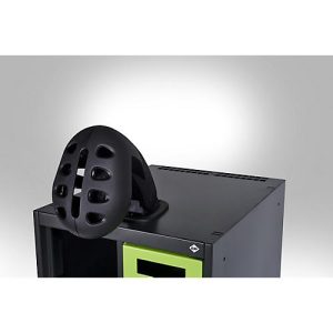 C+P Feuerwehrspind Evolo, Modell EXPERT, 1 Abteil, B 400 x T 500 x H 1850 mm, Bodengleiter, Helmhalter, anthrazitgrau RAL 7016