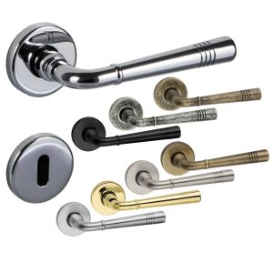 Fimet Türdrücker CALLIOPE 151-273 aus Metall, PZ – Profilzylinder – Chrom poliert
