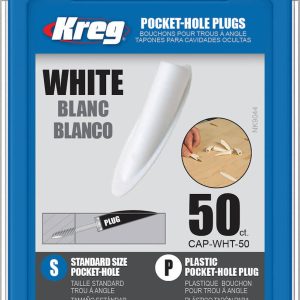 Kreg Pocket-Hole Dübel aus Kunststoff weiß, 50 Stück