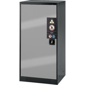 Chemikalienschrank Asecos CS-CLASSIC, Flügeltür, 2 Auszugswannen, 545x520x1105 mm, silber