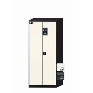Chemikalienschrank asecos CS-CLASSIC, Flügeltüren, Front Reinweiß, B 810 x T 520 x H 1950 mm