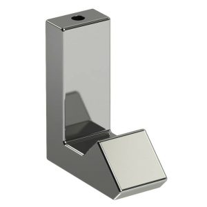 Mital Garderobenhaken TINY / TAURUS aus Metall eckig, 18 x 47 x 32 mm – Chrom poliert