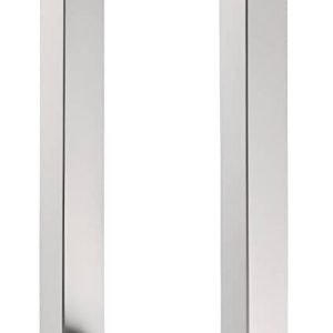 Häfele Stoßgriff CLAUDIO aus Edelstahl eckig, Glastür – beidseitige Montage (2 Griffe) – Länge 600 mm – Bohrabstand 450 mm